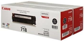 Canon toner CRG-718BK, čierny - 2 pack