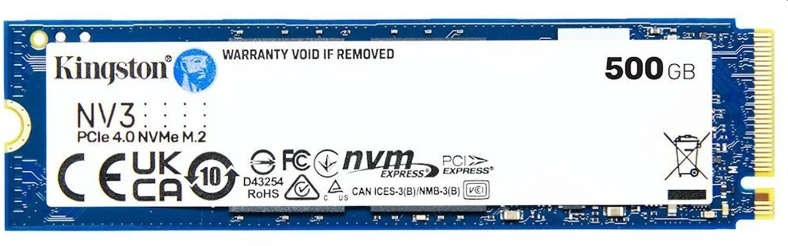 Kingston 500GB NV3 M.2 2280 PCIe 4.0 NVMe SSD