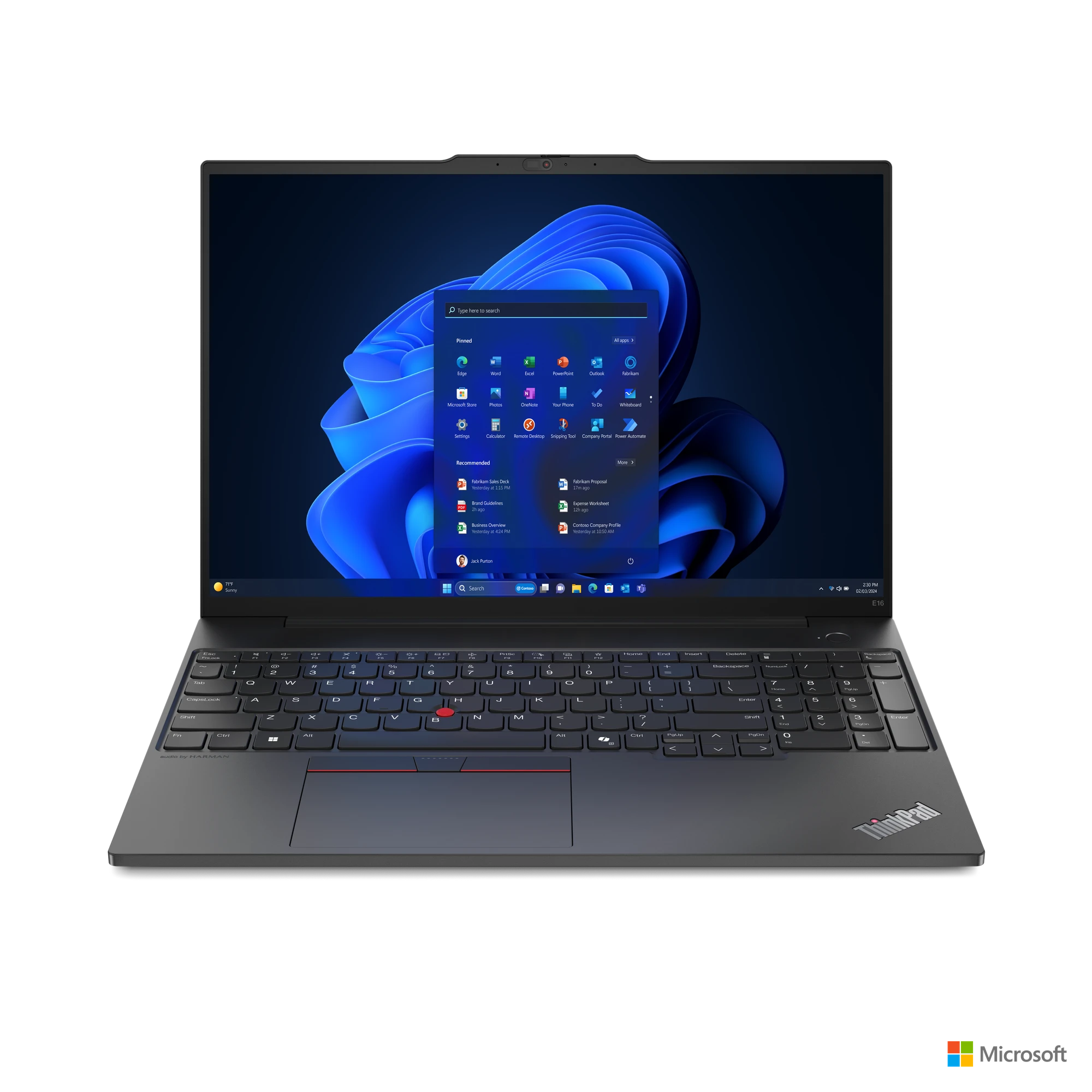 Lenovo ThinkPad  E16 Gen3 Intel Ultra5 225U 16GB 1TB-SSD 16"WUXGA IPS AG IntelGraphics Win11Home Black