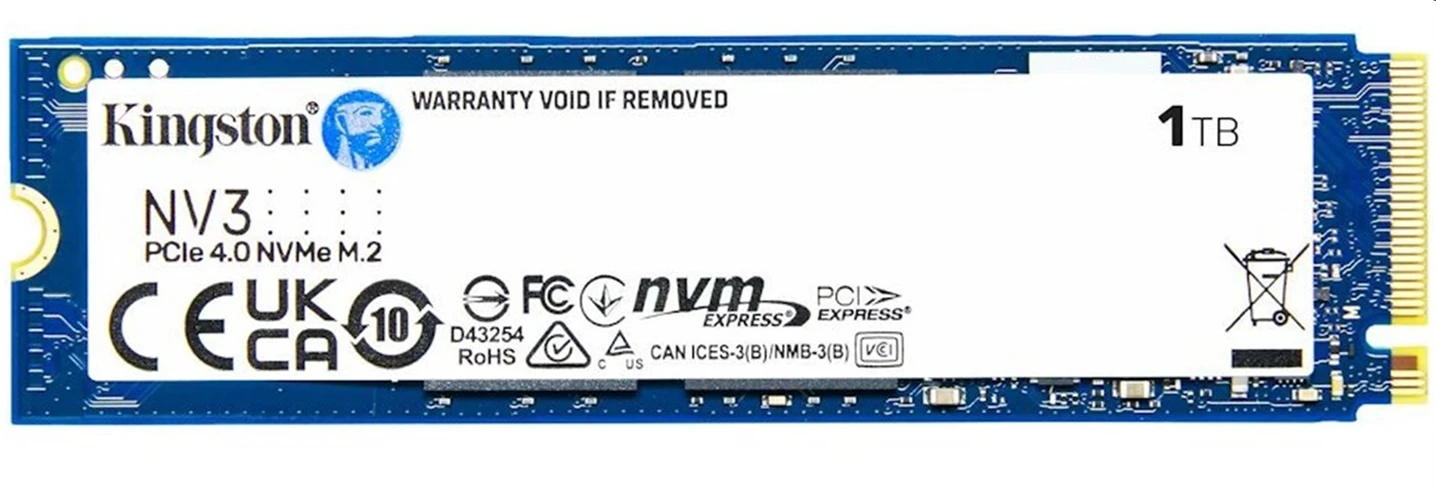Kingston 1000GB NV3 M.2 2280 PCIe 4.0 NVMe SSD