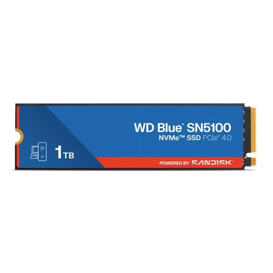 WD Blue SN5100 SSD Powered by SanDisk 1TB M.2 NVMe Gen4 7100/6700MBps