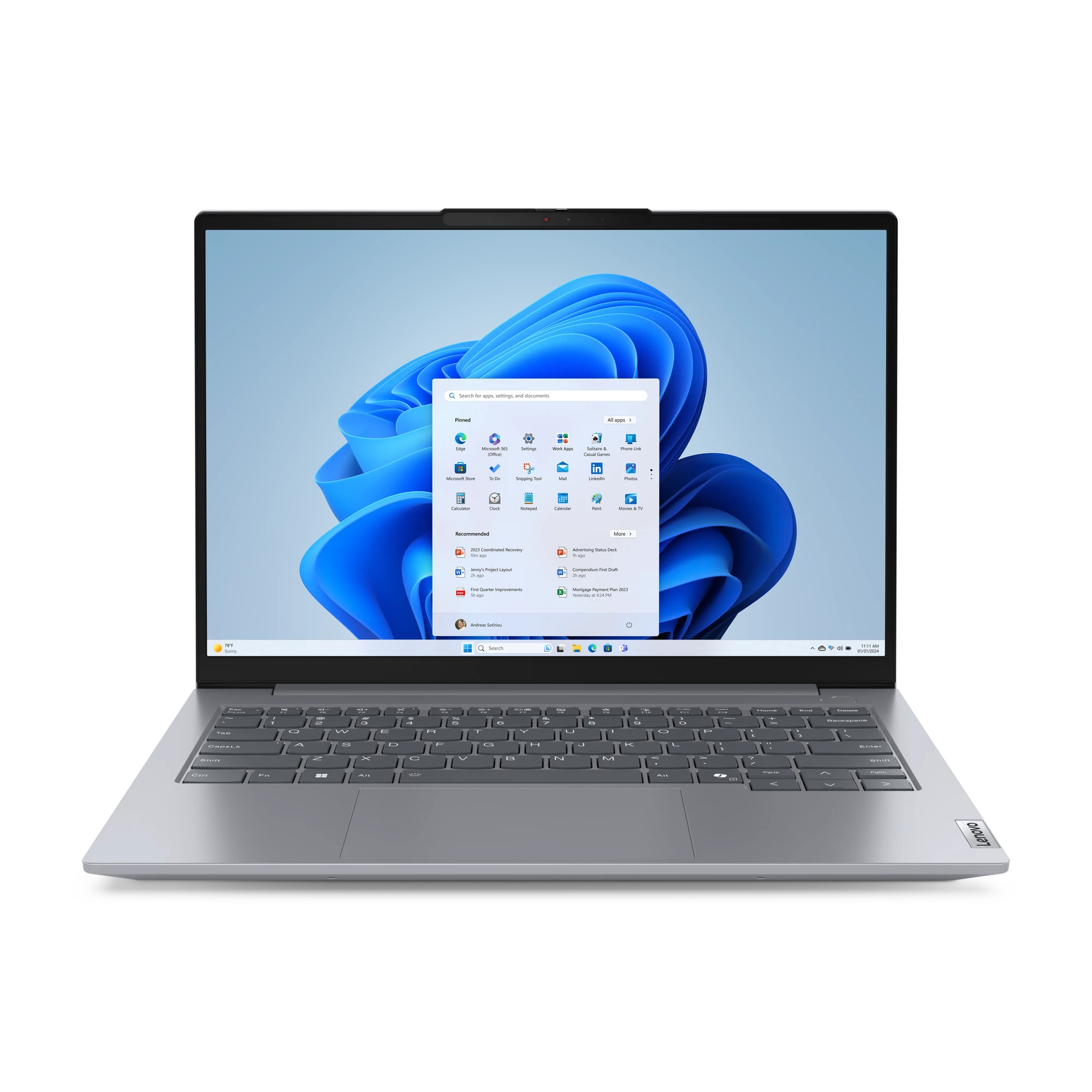 Lenovo ThinkBook 14 G7 ARP Ryzen5 7535HS 16GB 512GB-SSD 14" WUXGA AG IntegRadeon Win11Home Arctic Grey