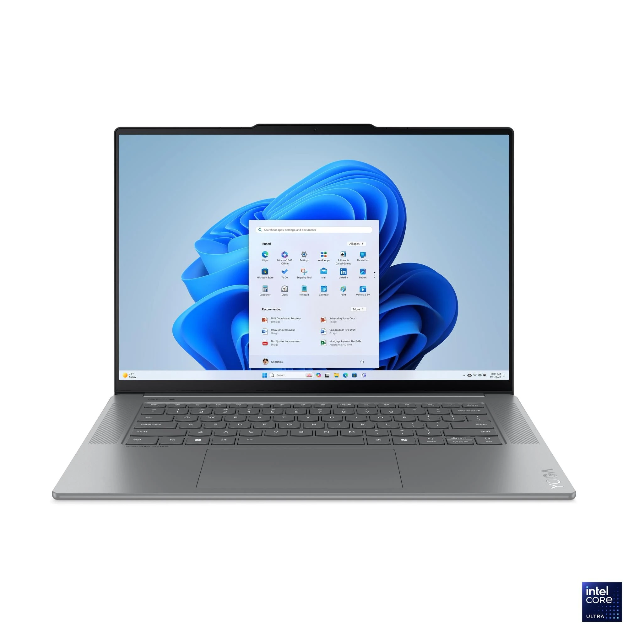 Lenovo Yoga Slim 7 15ILL9 Intel Ultra7 256V 16GB 512GB-SSD 15.3"2.8K OLED GL IntelARC Win11Home Luna Grey