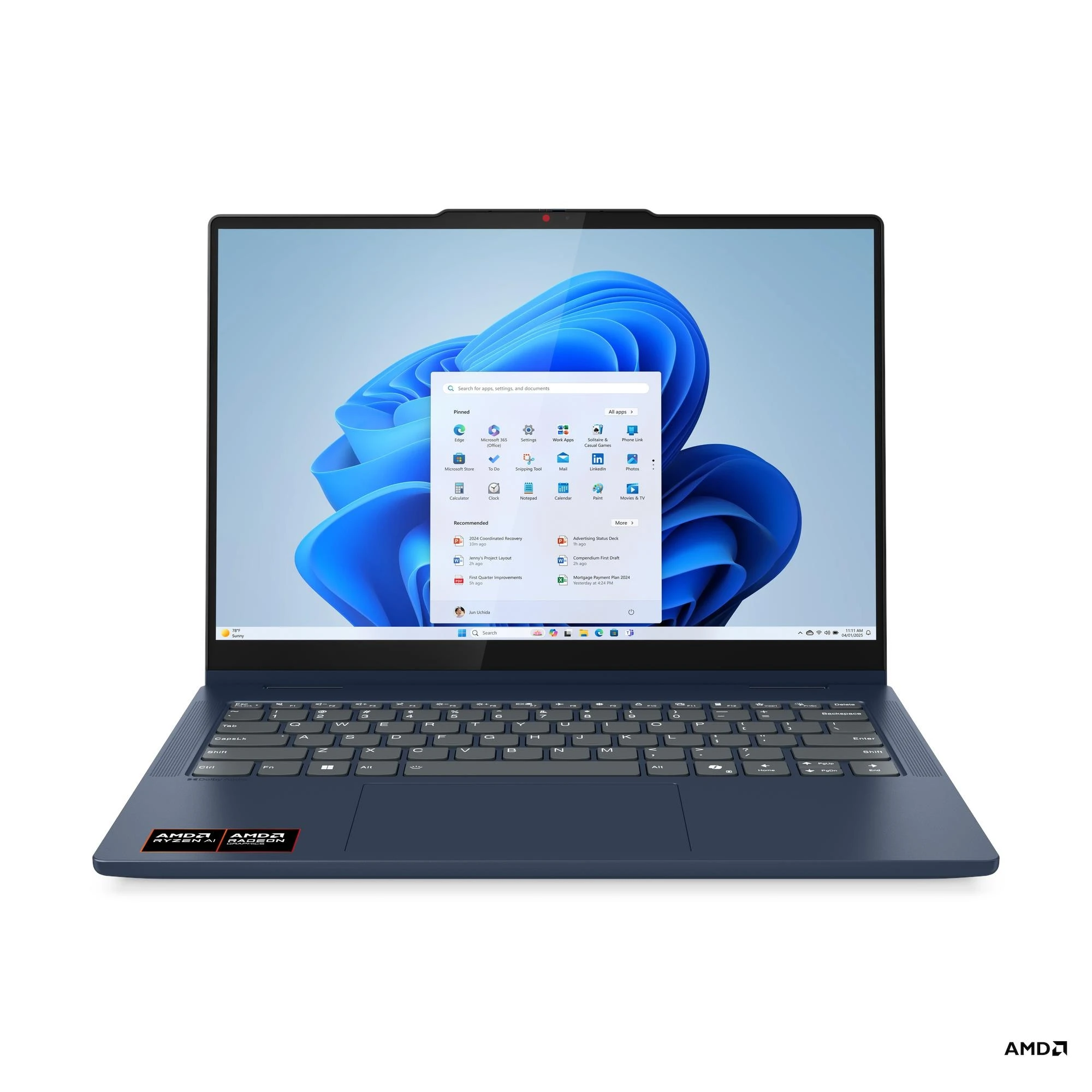 Lenovo IdeaPad 5 2-in-1 14AKP10 AMD RyzenAI7 350 16GB 1TB-SSD 14.0"WUXGA OLED Touch GL IntegRadeon PEN DOS Cosmic Blue
