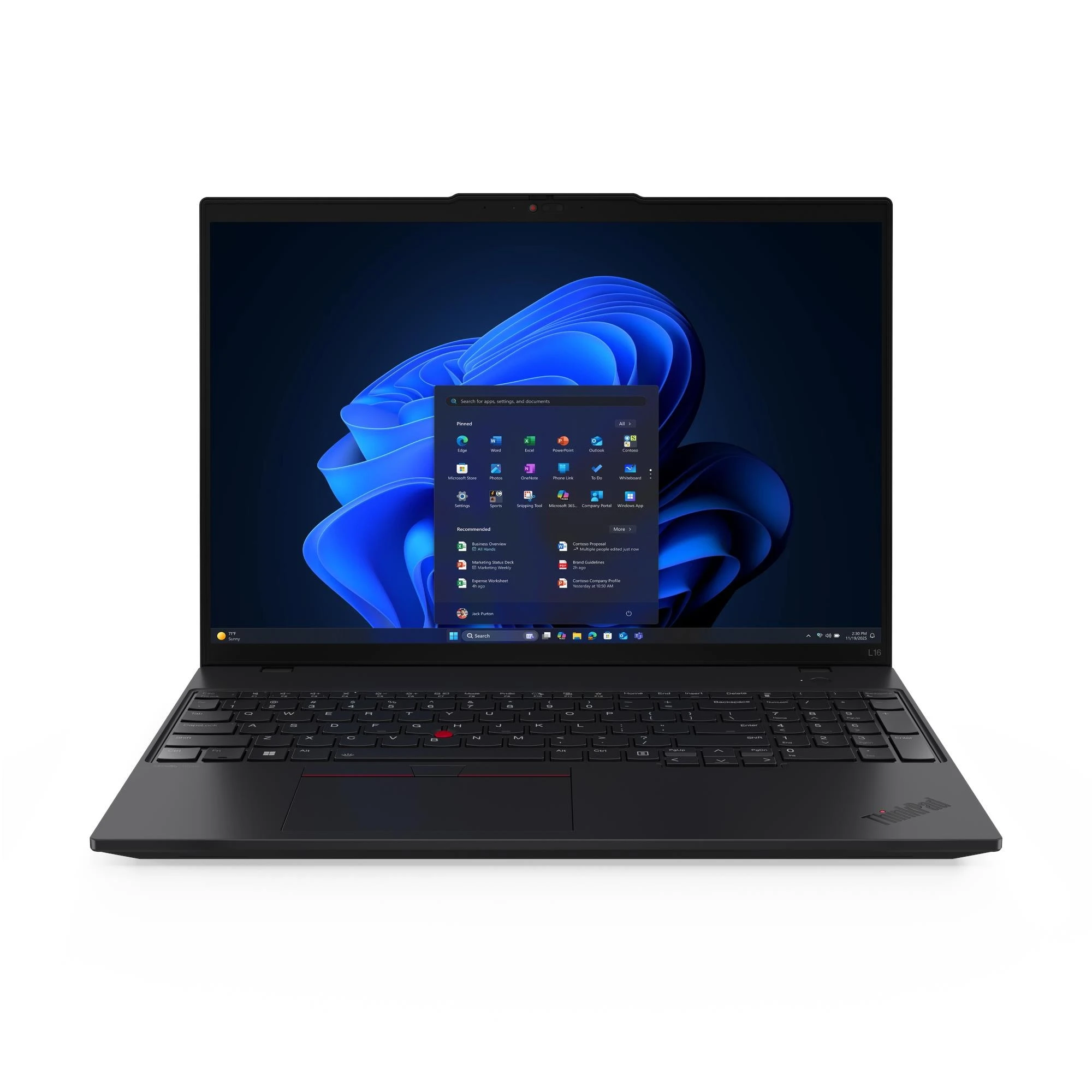 Lenovo Thinkpad L16 G2 Intel Core Ultra5 225U 16GB 512GB-SSD 16"WUXGA IPS AG IntelGraphics Win11Pro Black