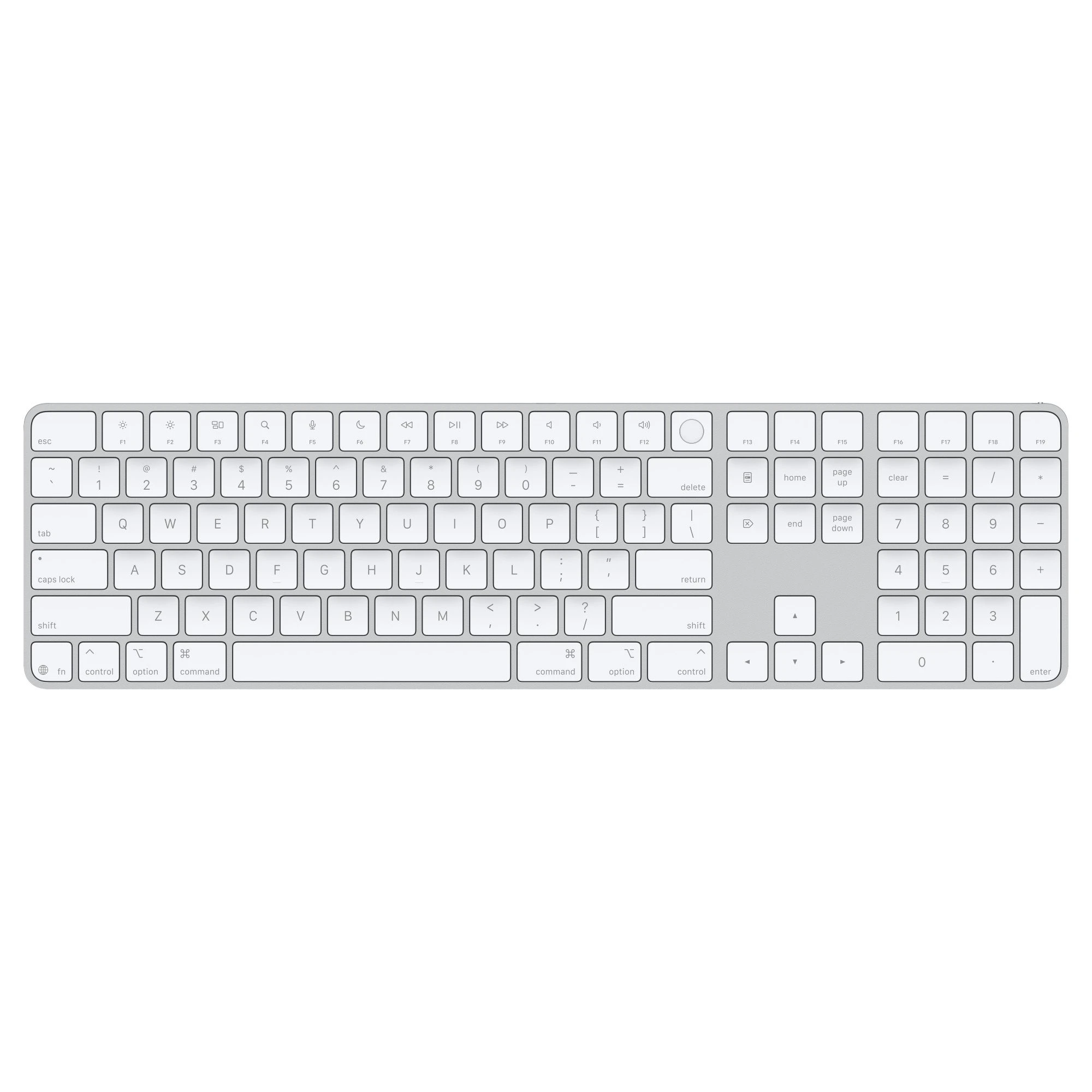 Apple Magic Keyboard s Touch ID a Numerickou klávesnicou - US English - biele klávesy