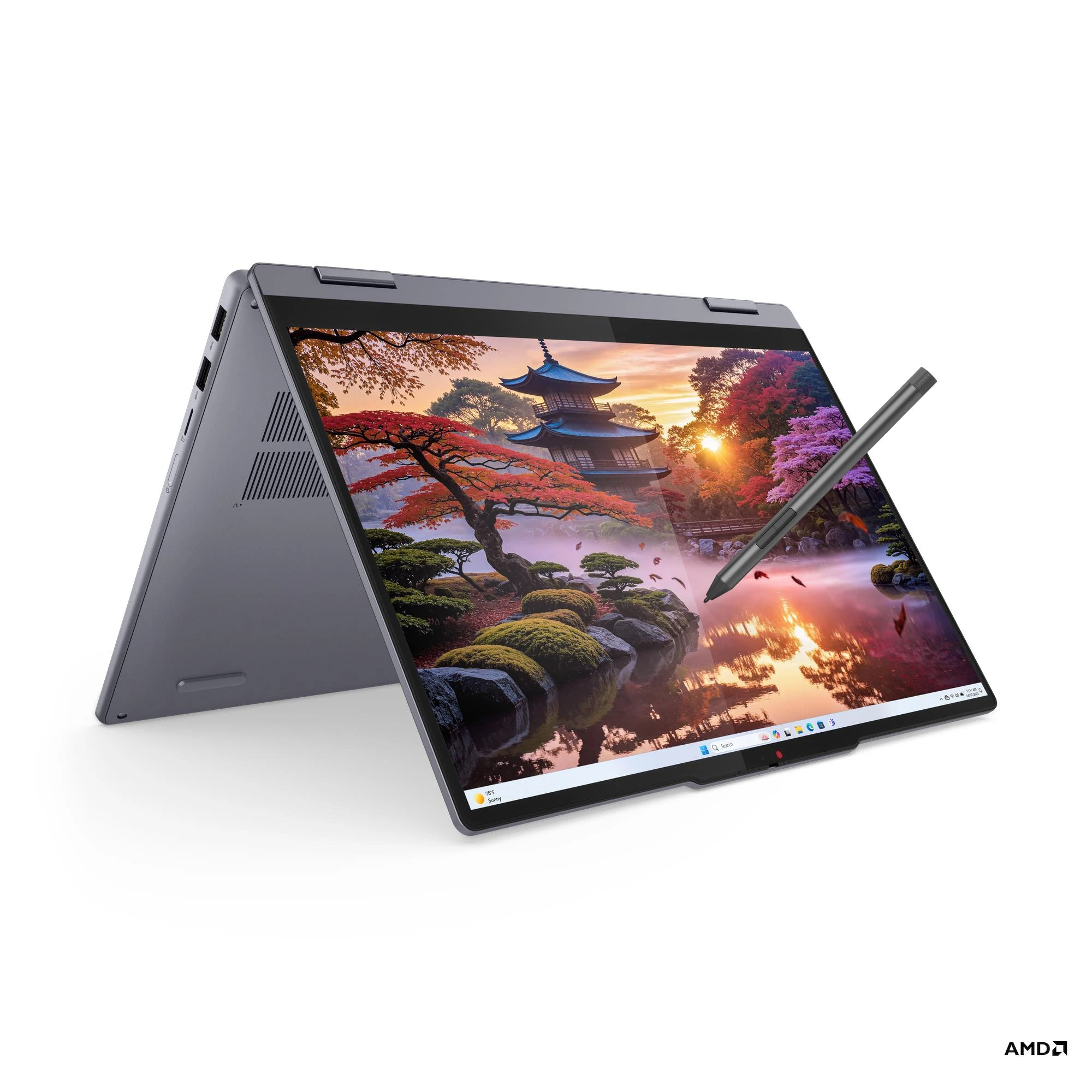 Lenovo IdeaPad 5 2-in-1 14AKP10 AMD RyzenAI 5 340 16GB 512GB-SSD 14.0"WUXGA Touch IntegRadeon PEN Win11Home Luna Grey