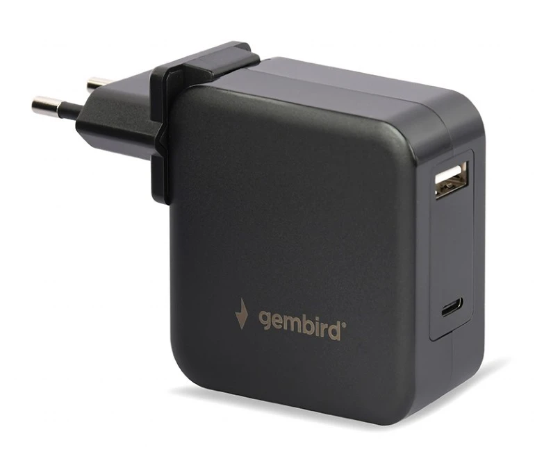 Univerzálný adaptér GEMBIRD NPA-PD60-01 pre notebook, Type-C PD, USB, 60W
